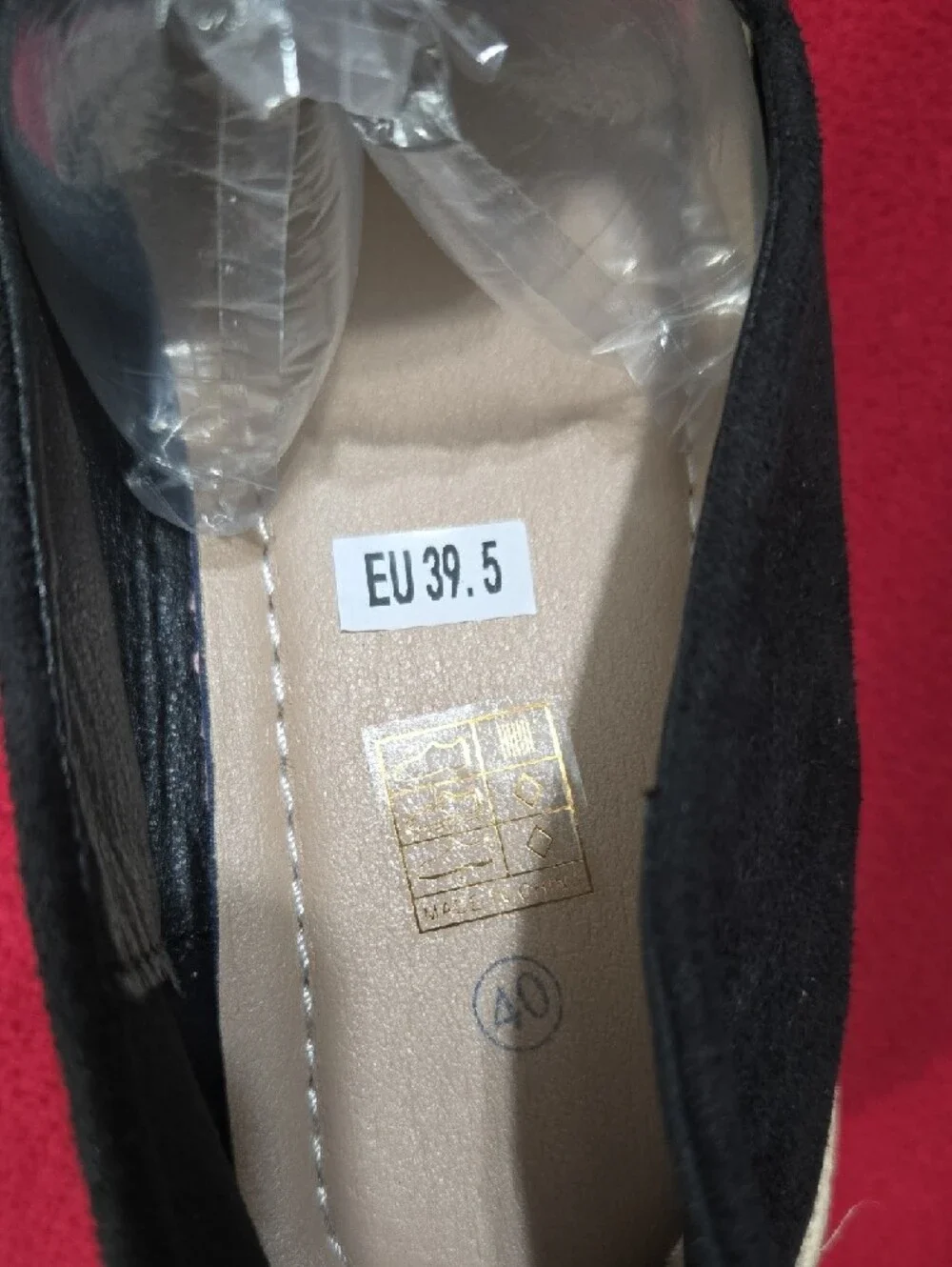 Black Slip-On Espadrille Platform Shoes